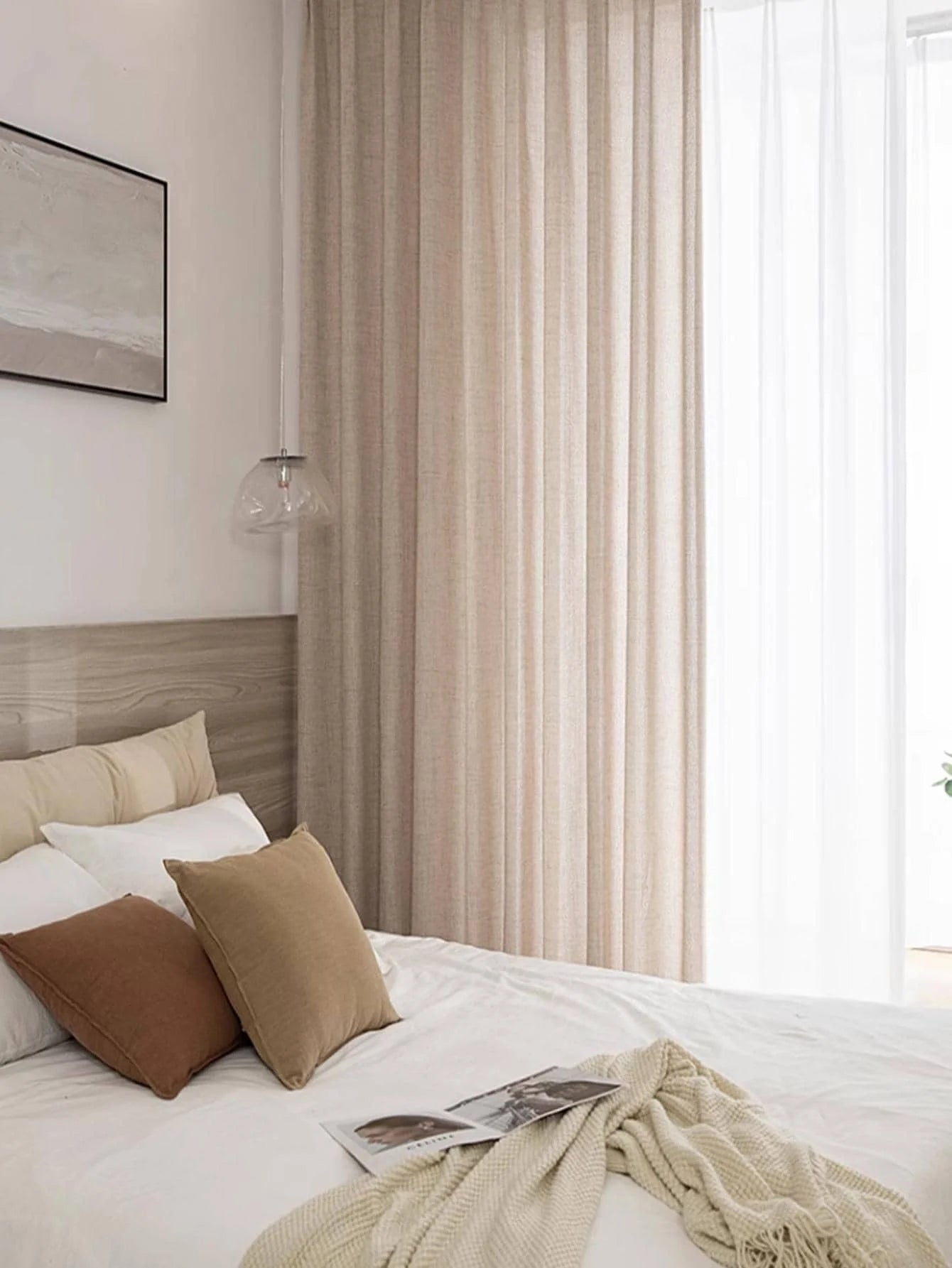 Japanese-Style Semi-Shading Cotton & Linen Curtains