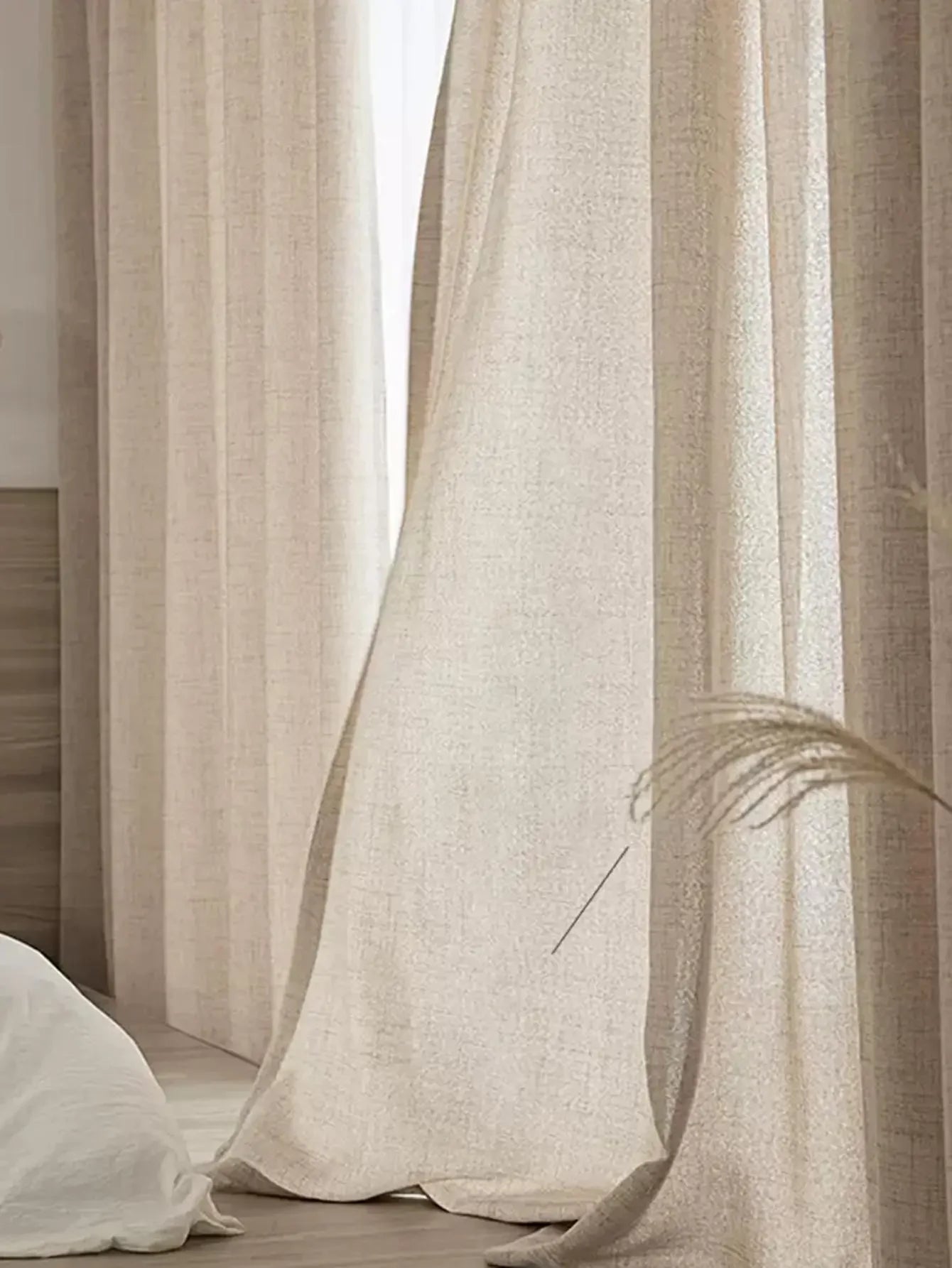 Japanese-Style Semi-Shading Cotton & Linen Curtains